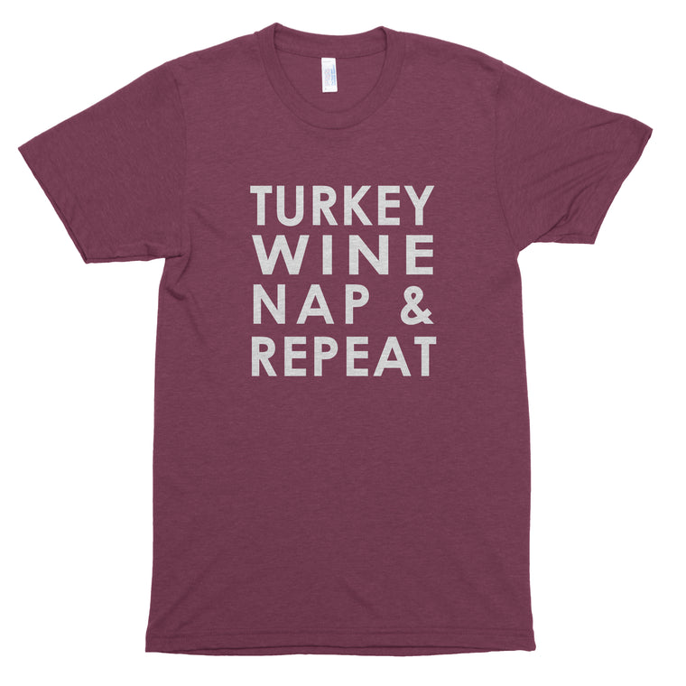 Turkey, Wine, Nap & Repeat Premium Unisex T-Shirt