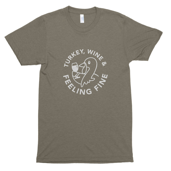 Turkey, Wine & Feeling Fine Premium Unisex T-Shirt