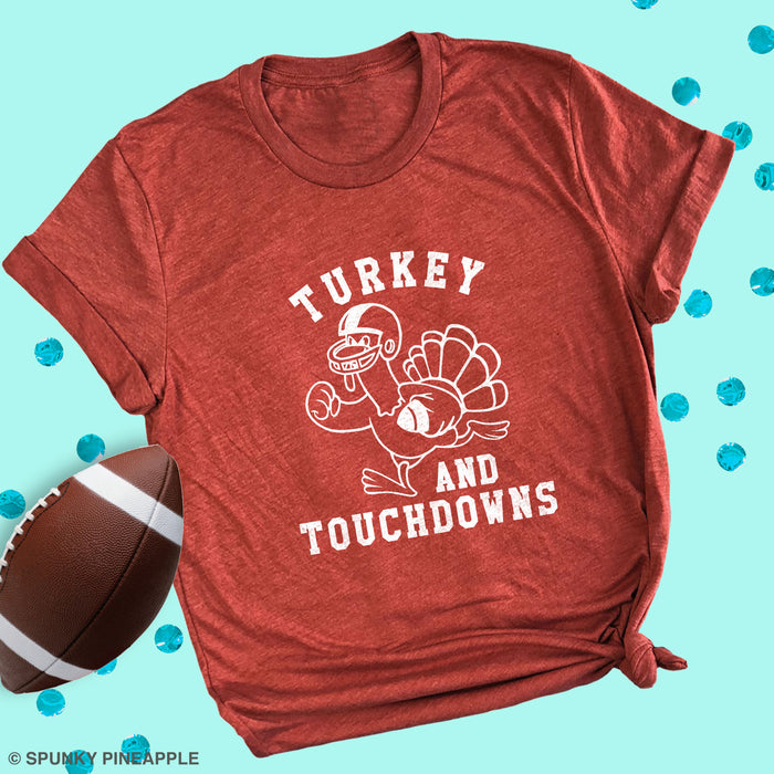 Turkey and Touchdowns Premium Unisex T-Shirt