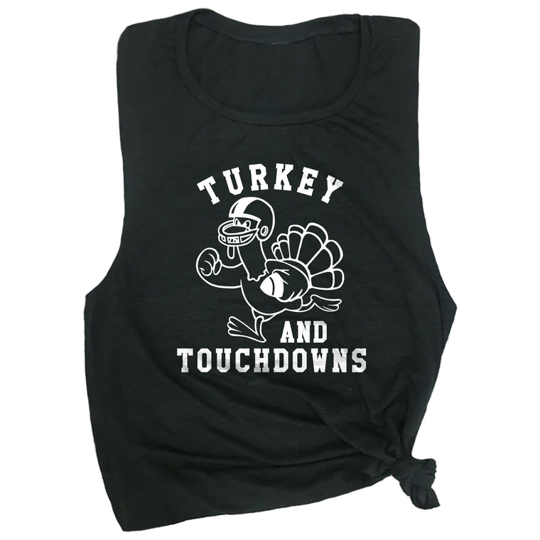 Turkey and Touchdowns Muscle Tee