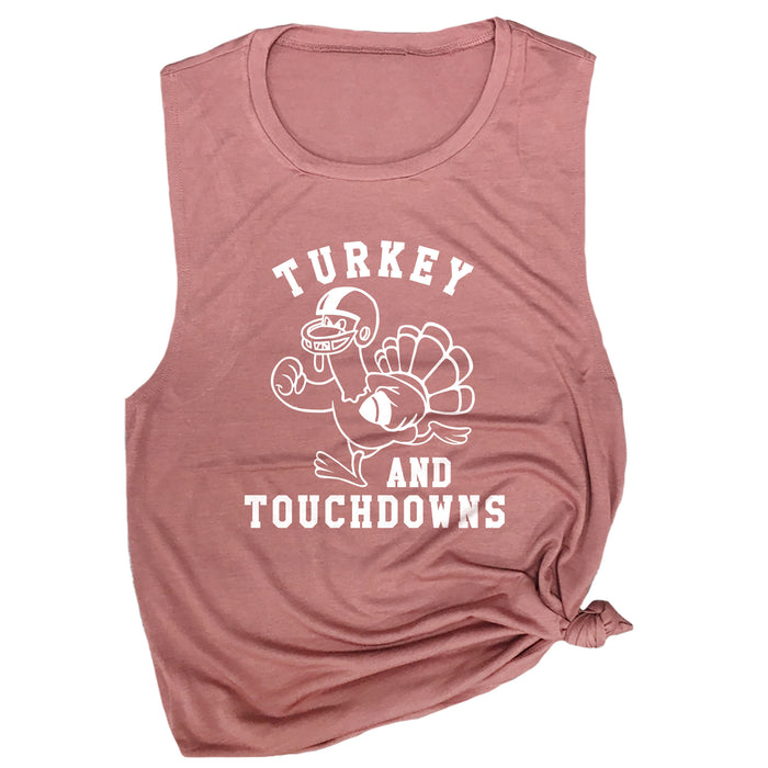 Turkey and Touchdowns Muscle Tee