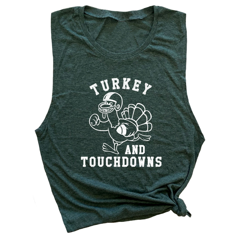 Turkey and Touchdowns Muscle Tee