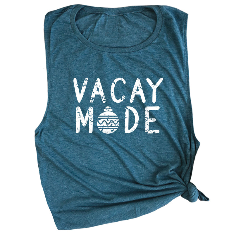 Vacay Mode (Christmas Ornament) Muscle Tee