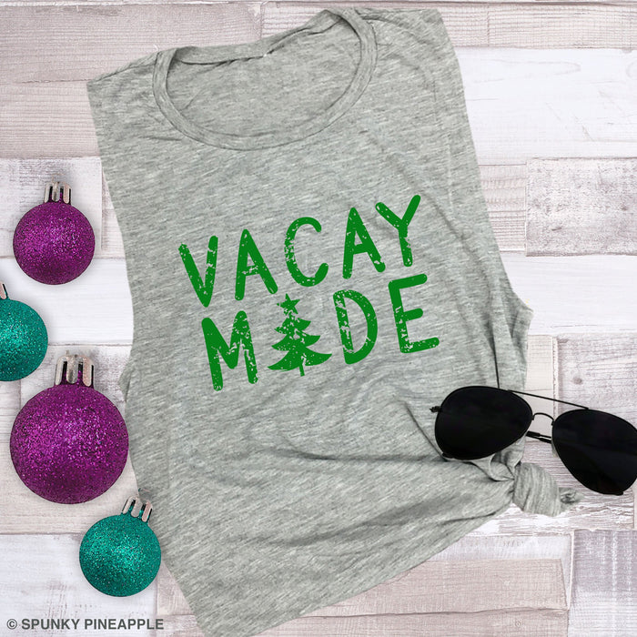 Vacay Mode (Christmas Tree) Festive Christmas Shirts for Women