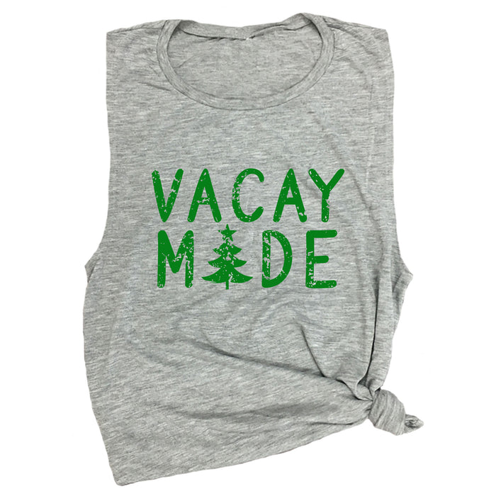 Vacay Mode (Christmas Tree) Muscle Tee