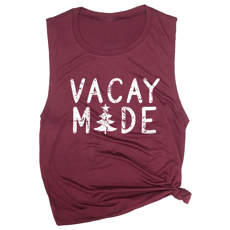 Vacay Mode (Christmas Tree) Muscle Tee