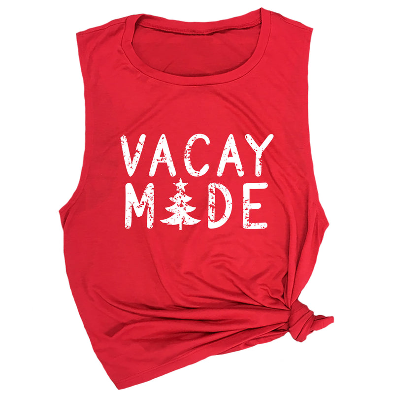 Vacay Mode (Christmas Tree) Muscle Tee