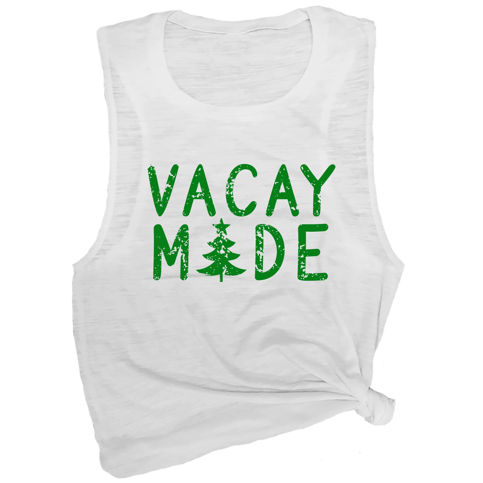 Vacay Mode (Christmas Tree) Muscle Tee