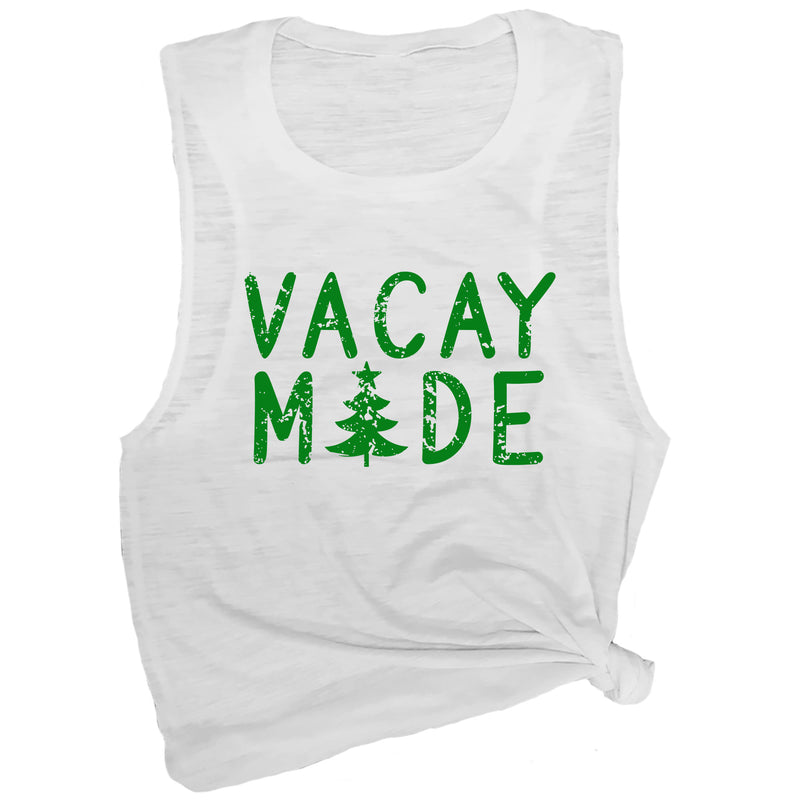 Vacay Mode (Christmas Tree) Muscle Tee