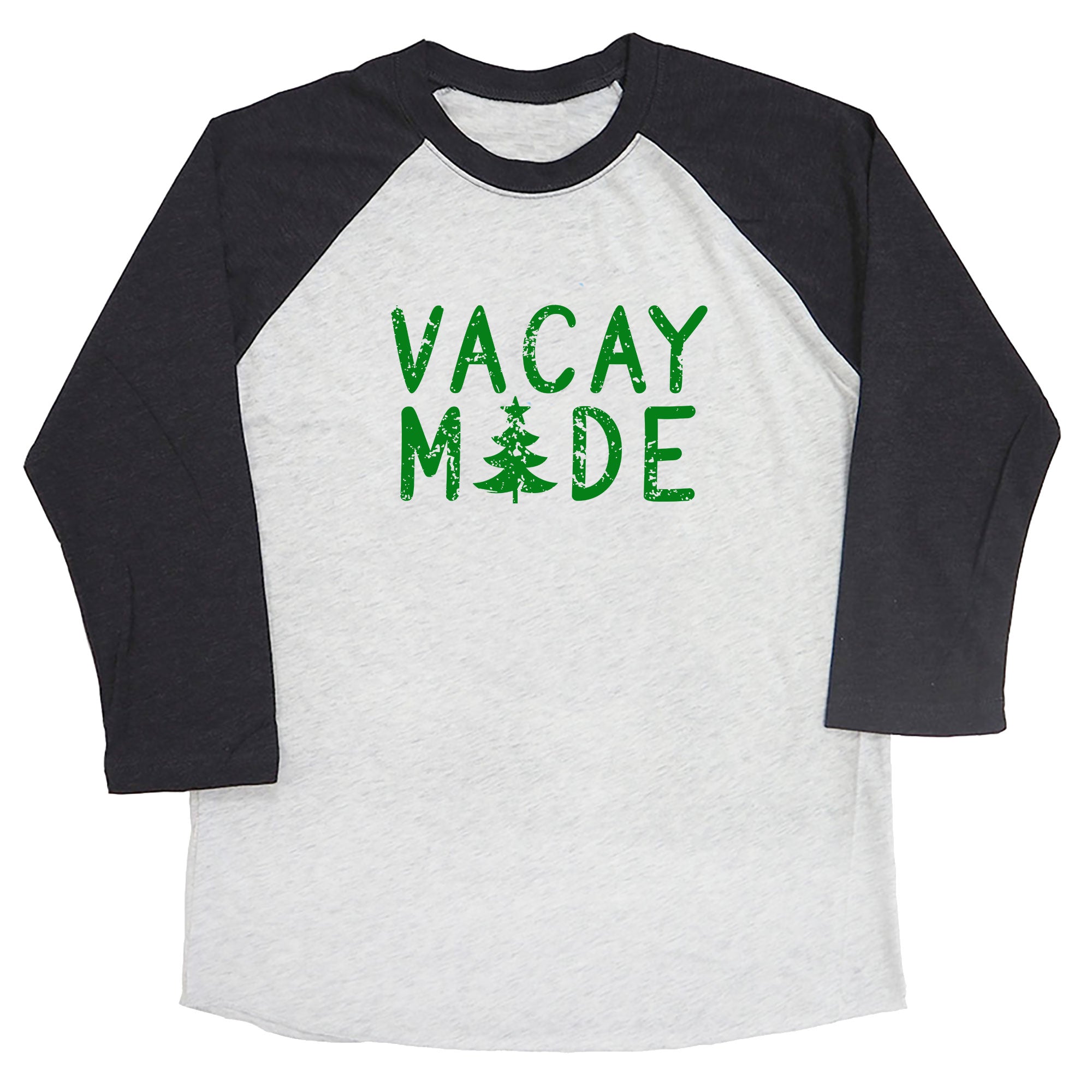 Vacay Mode (Christmas Tree) Raglan Tee