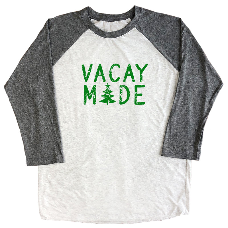 Vacay Mode (Christmas Tree) Raglan Tee