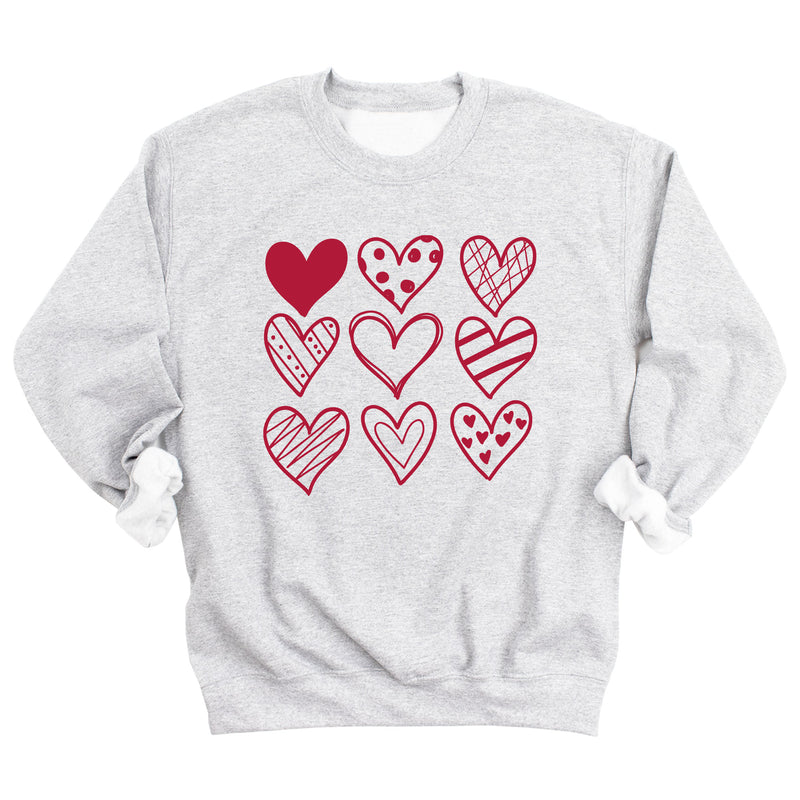 Valentine Doodle Hearts Sweatshirt