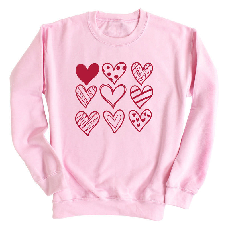 Valentine Doodle Hearts Sweatshirt