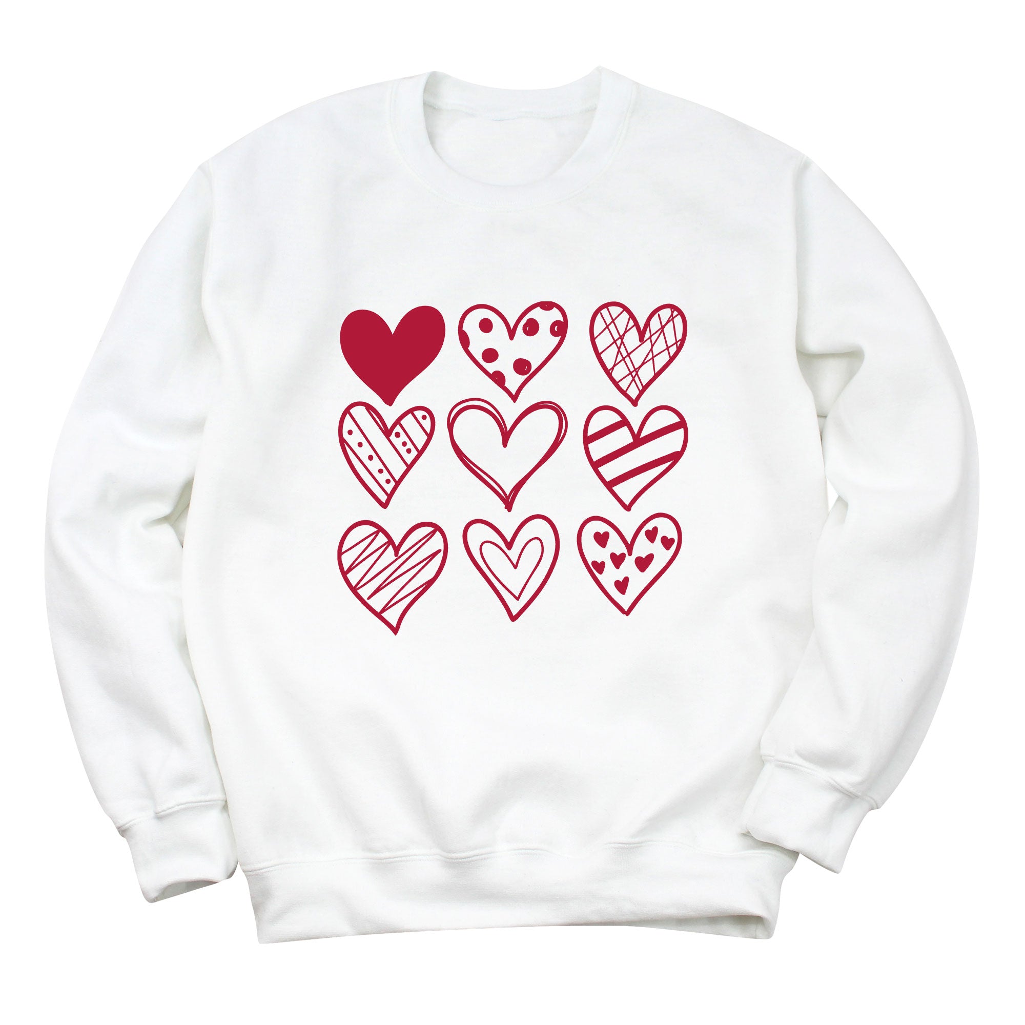 Valentine Doodle Hearts Sweatshirt
