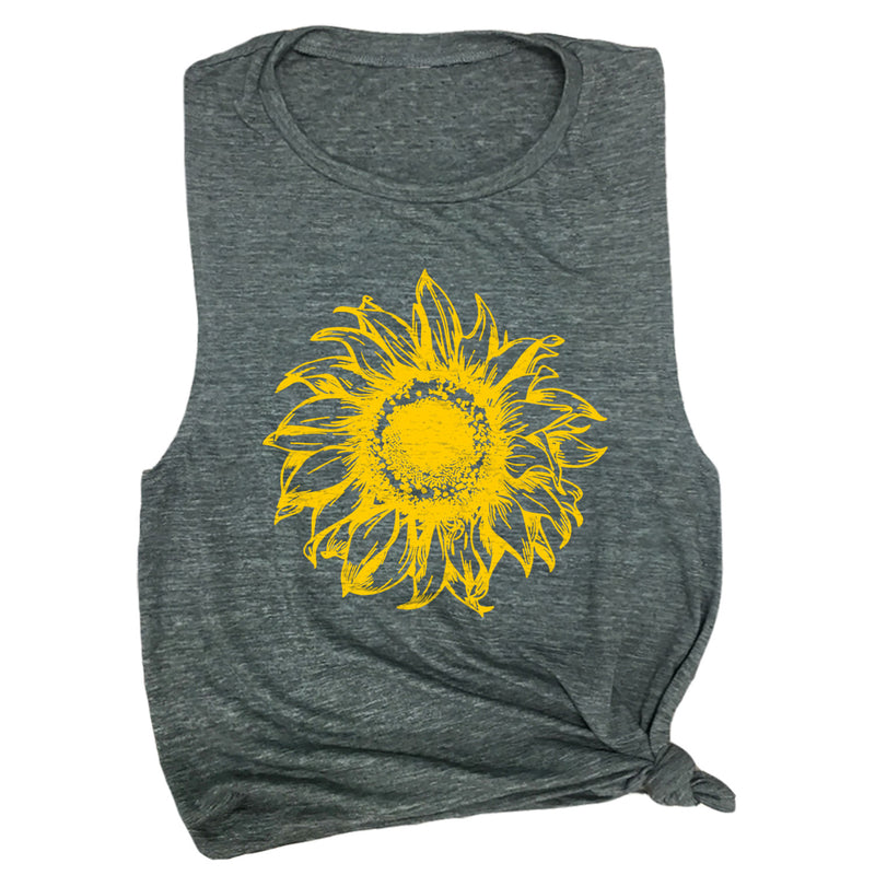 Vintage Sunflower Muscle Tee