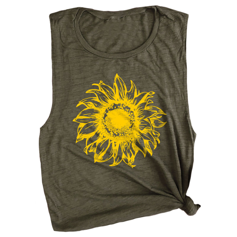 Vintage Sunflower Muscle Tee