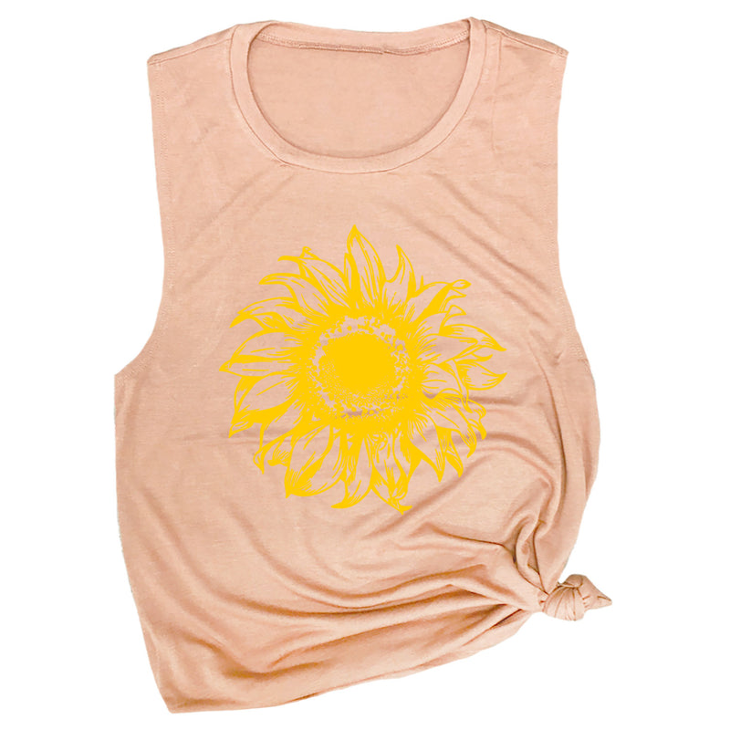 Vintage Sunflower Muscle Tee