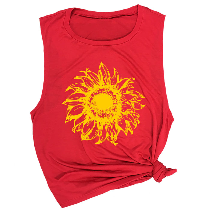 Vintage Sunflower Muscle Tee