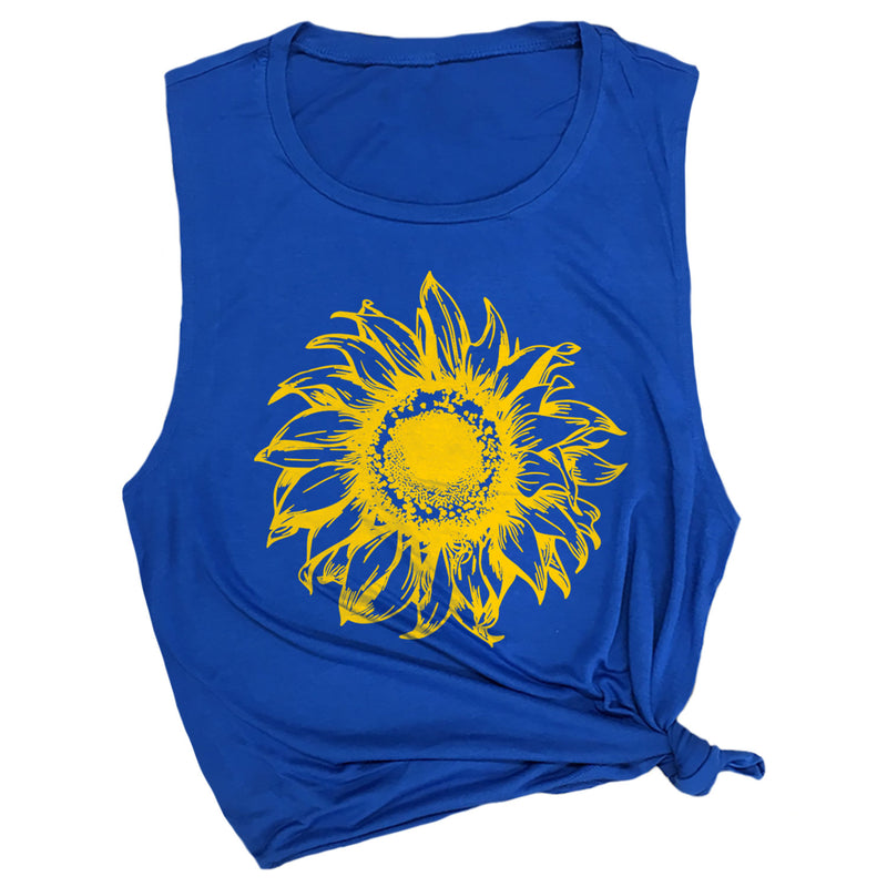 Vintage Sunflower Muscle Tee
