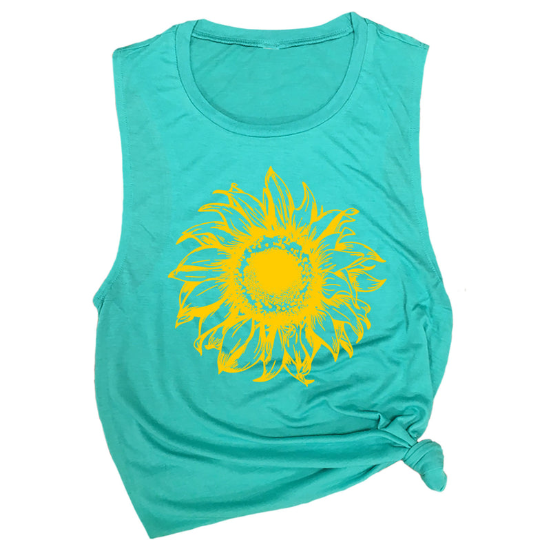 Vintage Sunflower Muscle Tee