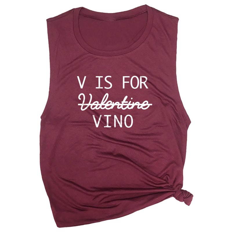 V is for Valentine (Vino) Muscle Tee