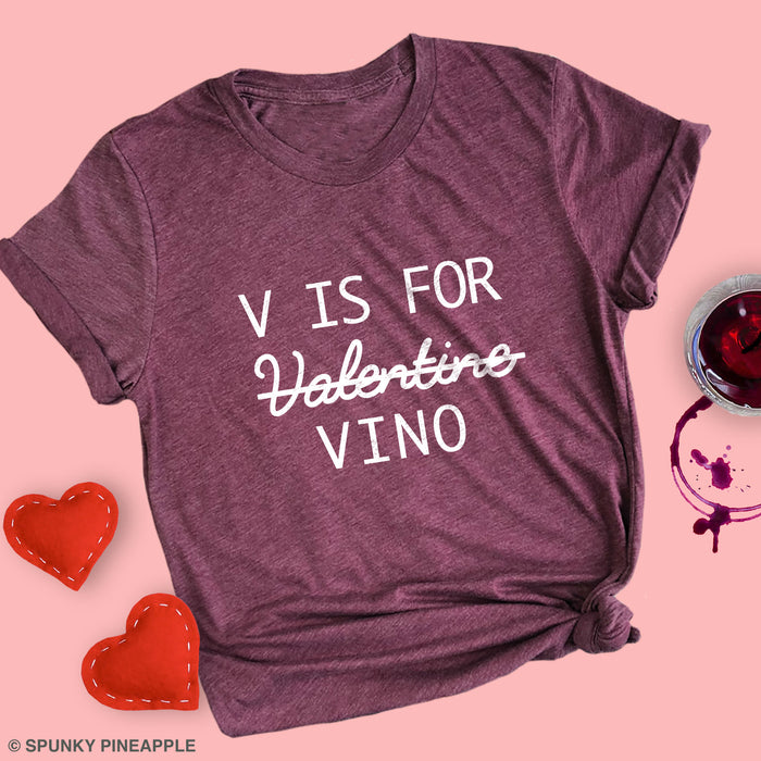 V is for Valentine (Vino) Premium Unisex T-Shirt