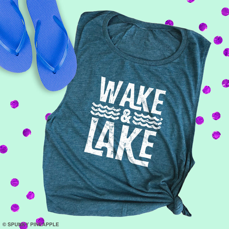 Wake & Lake Muscle Tee