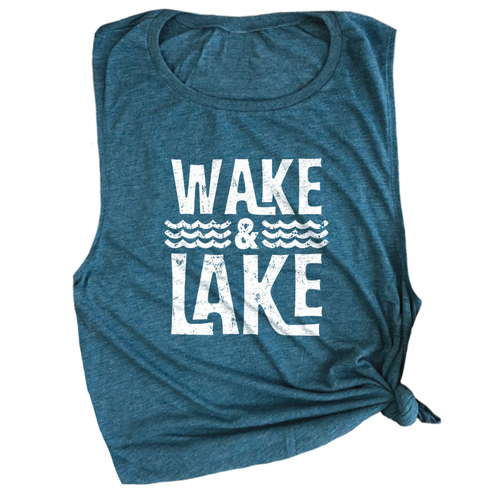 Wake & Lake Muscle Tee