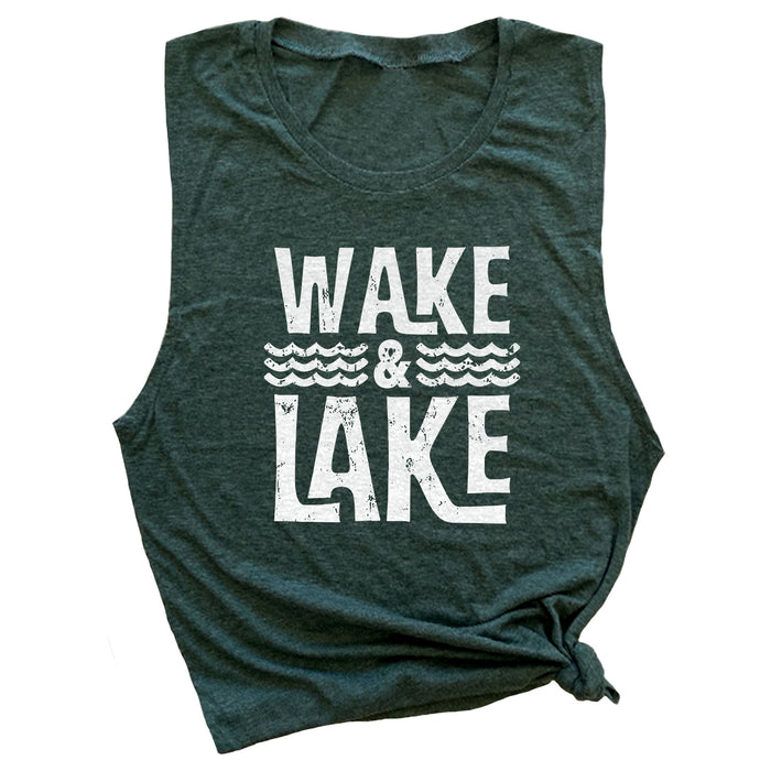 Wake & Lake Muscle Tee