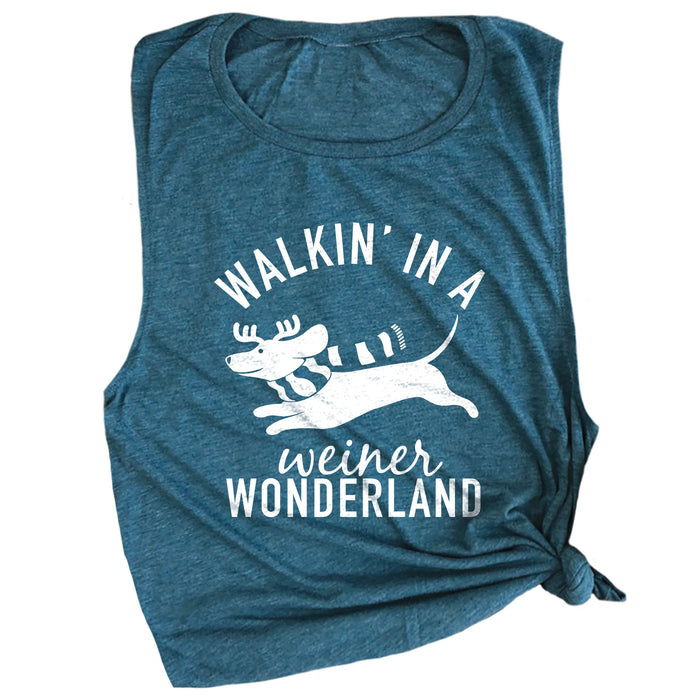 Walkin' In A Weiner Wonderland Muscle Tee
