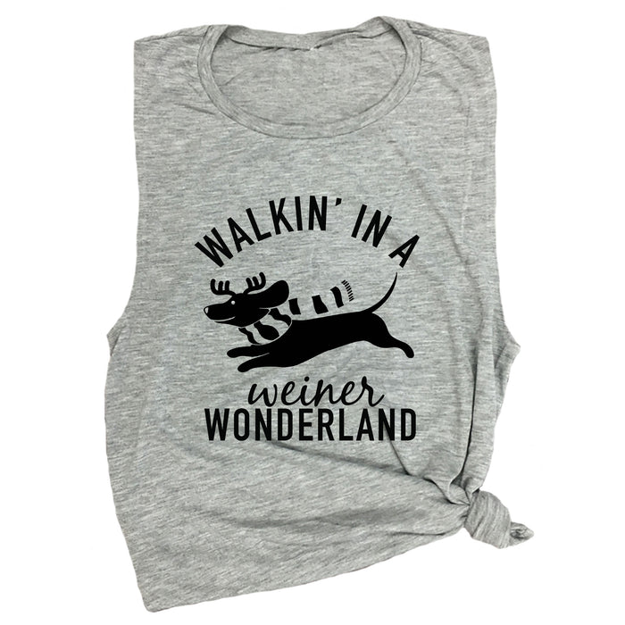 Walkin' In A Weiner Wonderland Muscle Tee