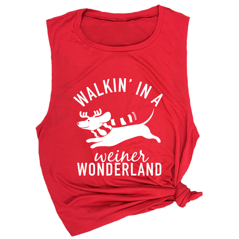 Walkin' In A Weiner Wonderland Muscle Tee