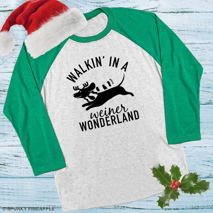 Walkin' in a Weiner Wonderland Funny Dog Christmas Shirts