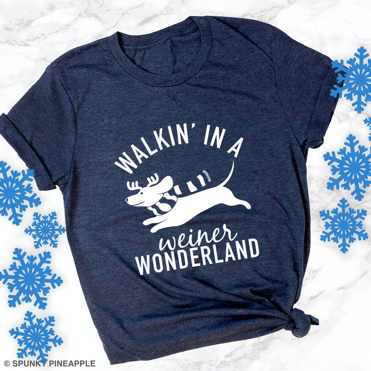 Walkin' in a Weiner Wonderland Premium Unisex T-Shirt
