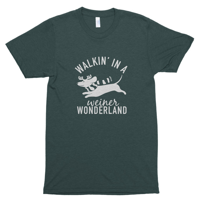 Walkin' in a Weiner Wonderland Premium Unisex T-Shirt