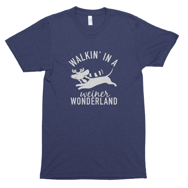 Walkin' in a Weiner Wonderland Premium Unisex T-Shirt