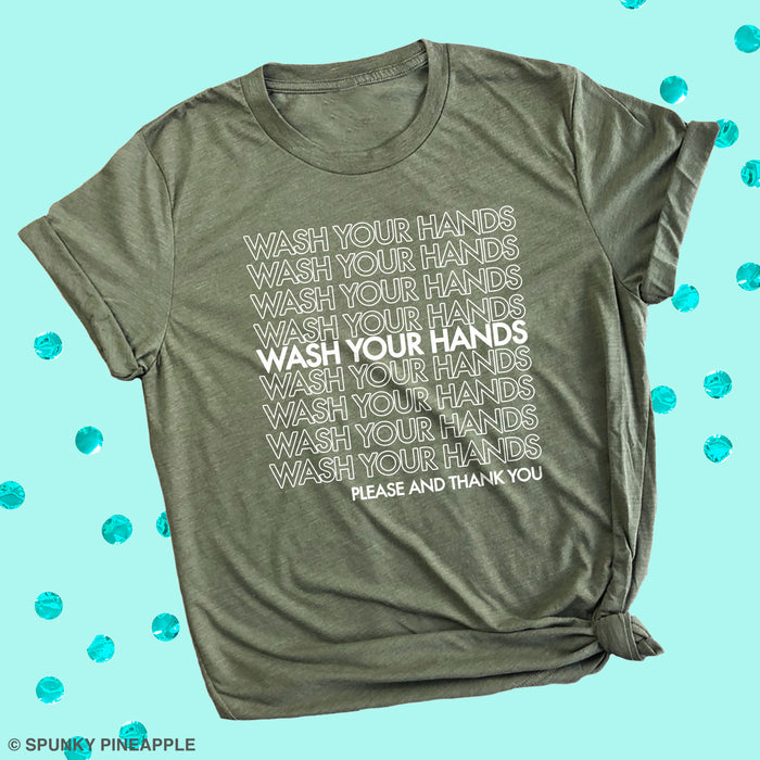 Wash Your Hands Please and Thank You Premium Unisex T-Shirt