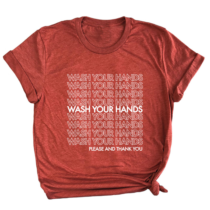 Wash Your Hands Please and Thank You Premium Unisex T-Shirt