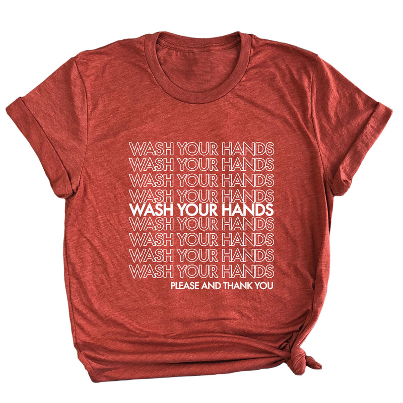 Wash Your Hands Please and Thank You Premium Unisex T-Shirt