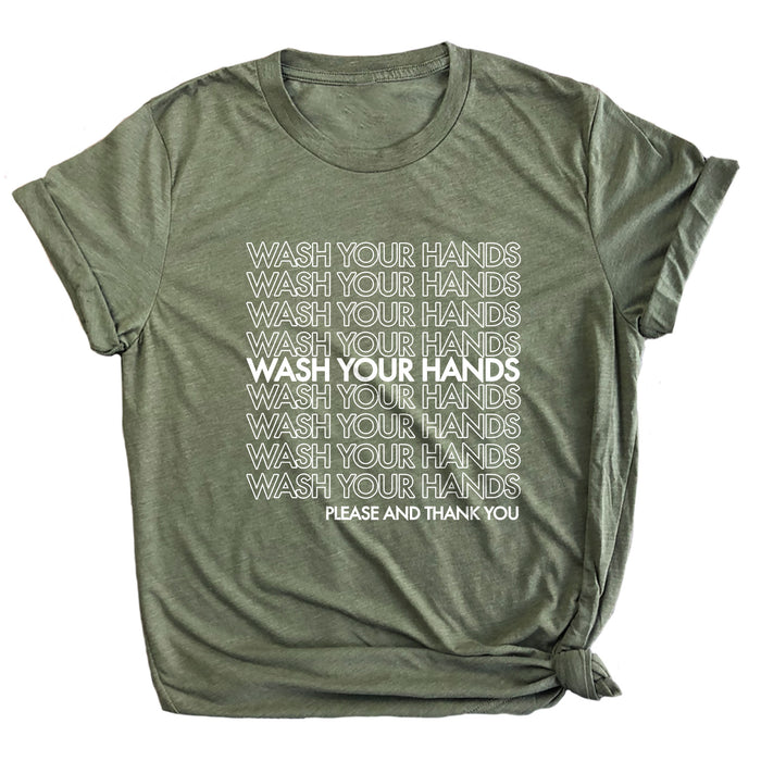 Wash Your Hands Please and Thank You Premium Unisex T-Shirt