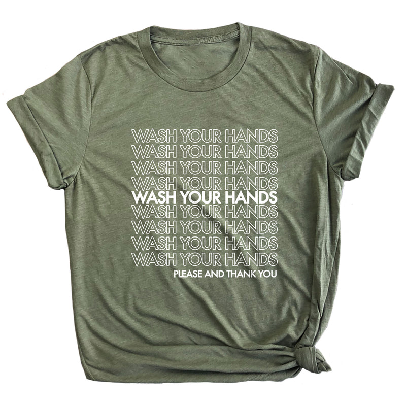 Wash Your Hands Please and Thank You Premium Unisex T-Shirt