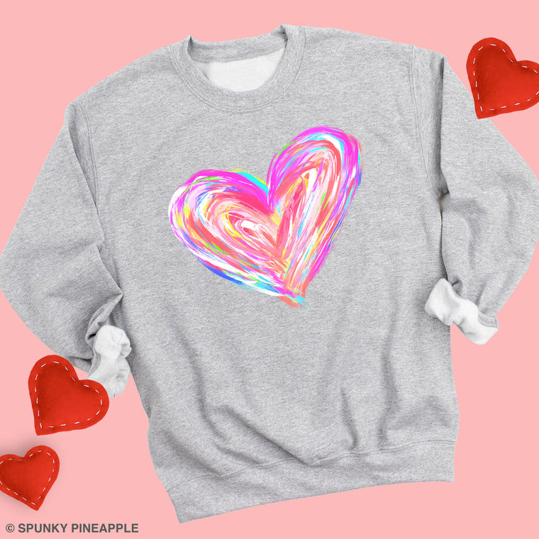 Watercolor Heart Sweatshirt