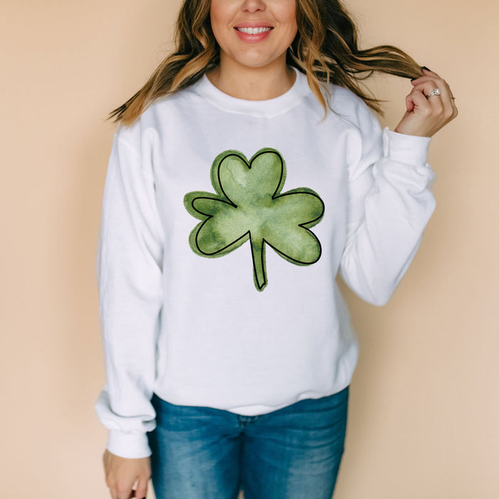 Watercolor Shamrock Sweatshirt