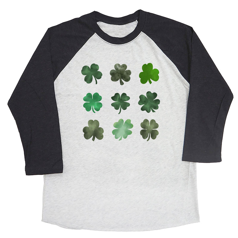 Watercolor Shamrock (MULTI) Raglan Tee
