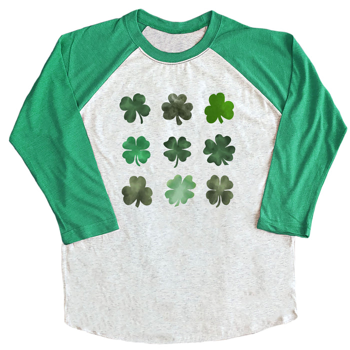 Watercolor Shamrock (MULTI) Raglan Tee