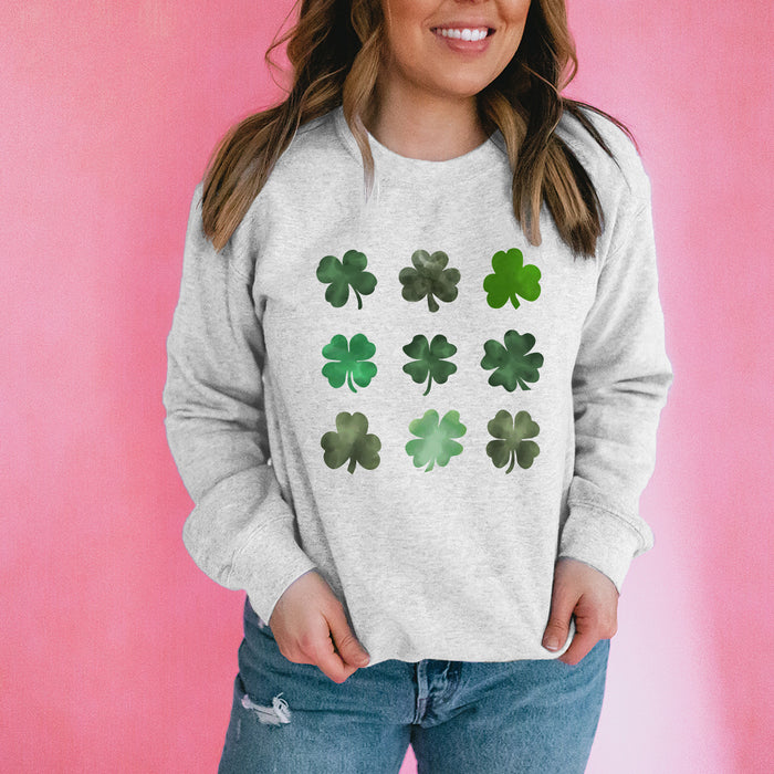 Watercolor Shamrocks (MULTI) Sweatshirt