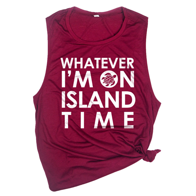 Whatever I'm on Island Time (Turtle) Muscle Tee