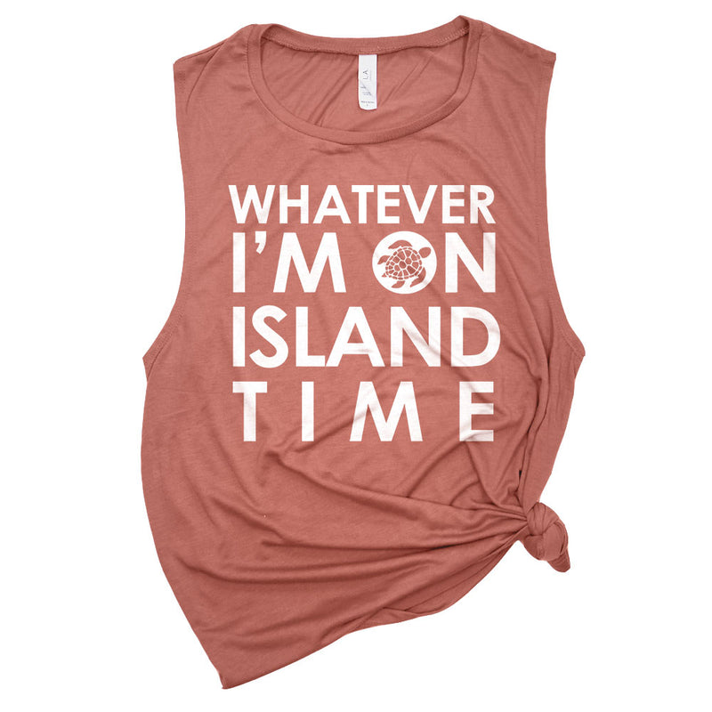 Whatever I'm on Island Time (Turtle) Muscle Tee