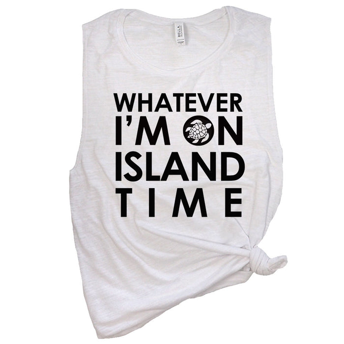 Whatever I'm on Island Time (Turtle) Muscle Tee