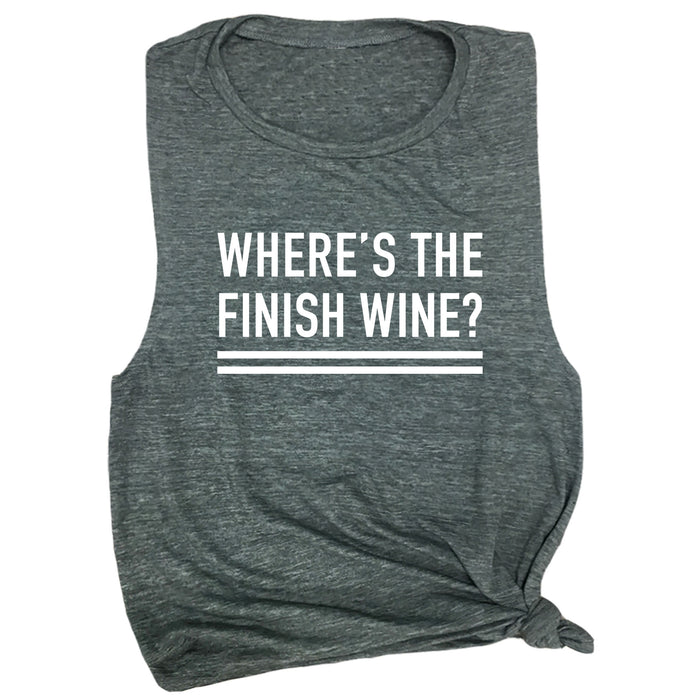 Where's the Finish Wine? Muscle Tee